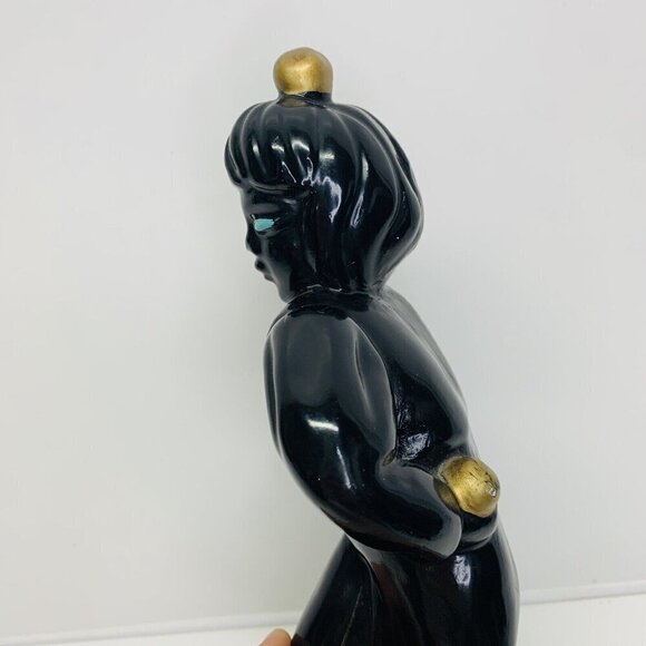 Vintage Black Americana Claytonware Chalkware Figurine Women Dancer MCM 10" - Picture 7 of 14